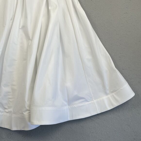 Rosie Assoulin Unella Dress Women’s 2 White Midi Convertible Bell Collared‎ - Picture 6 of 16